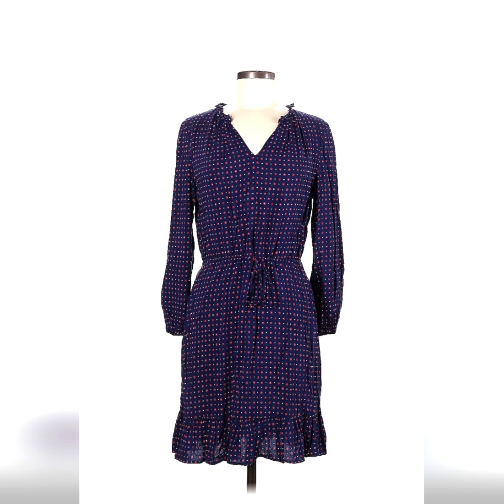 DRAPER JAMES Lightweight Navy Patterned Dress, M
